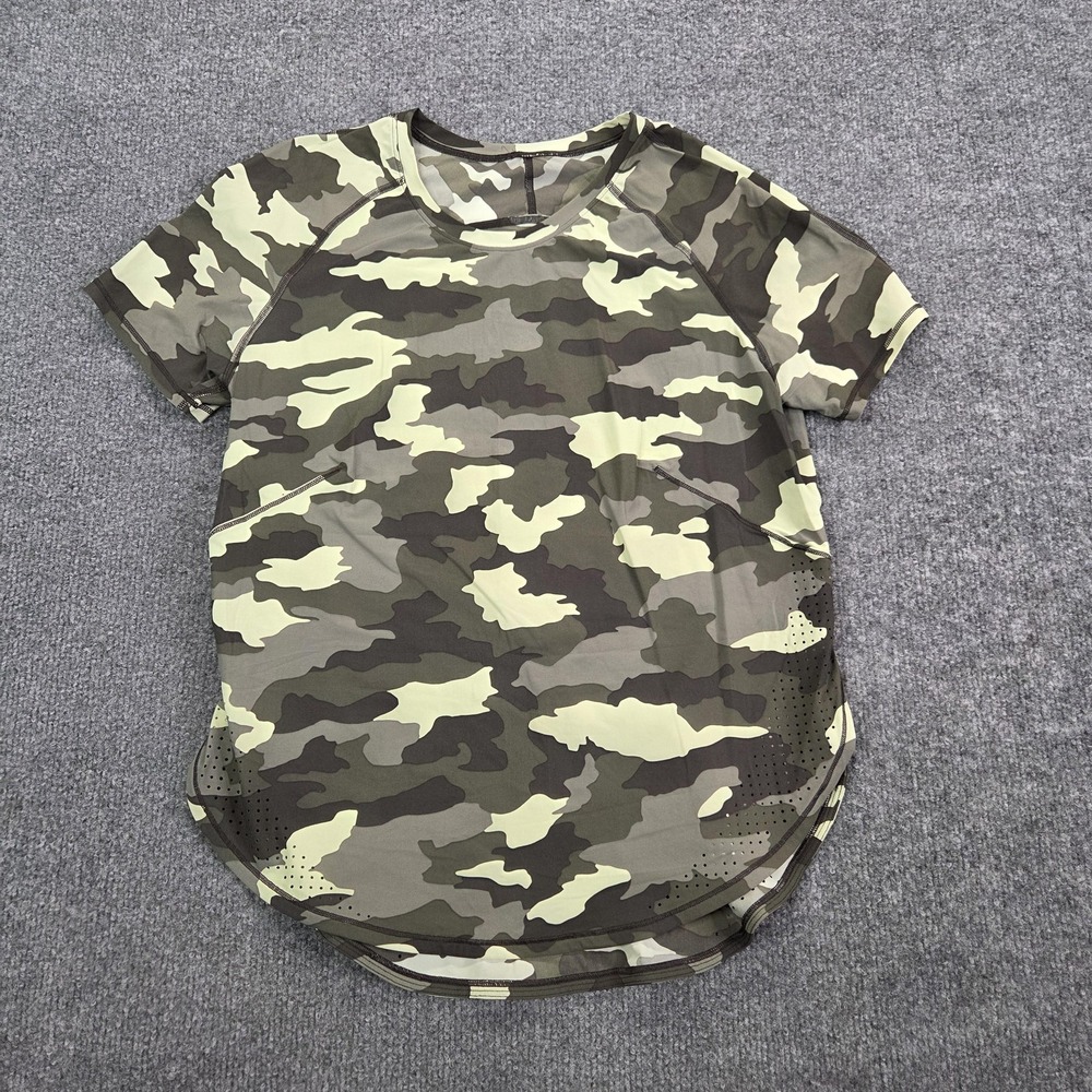 Lululemon UVP Run Short Sleeve shirt in Heritage 365 Camo Crispin Green Multi 6?